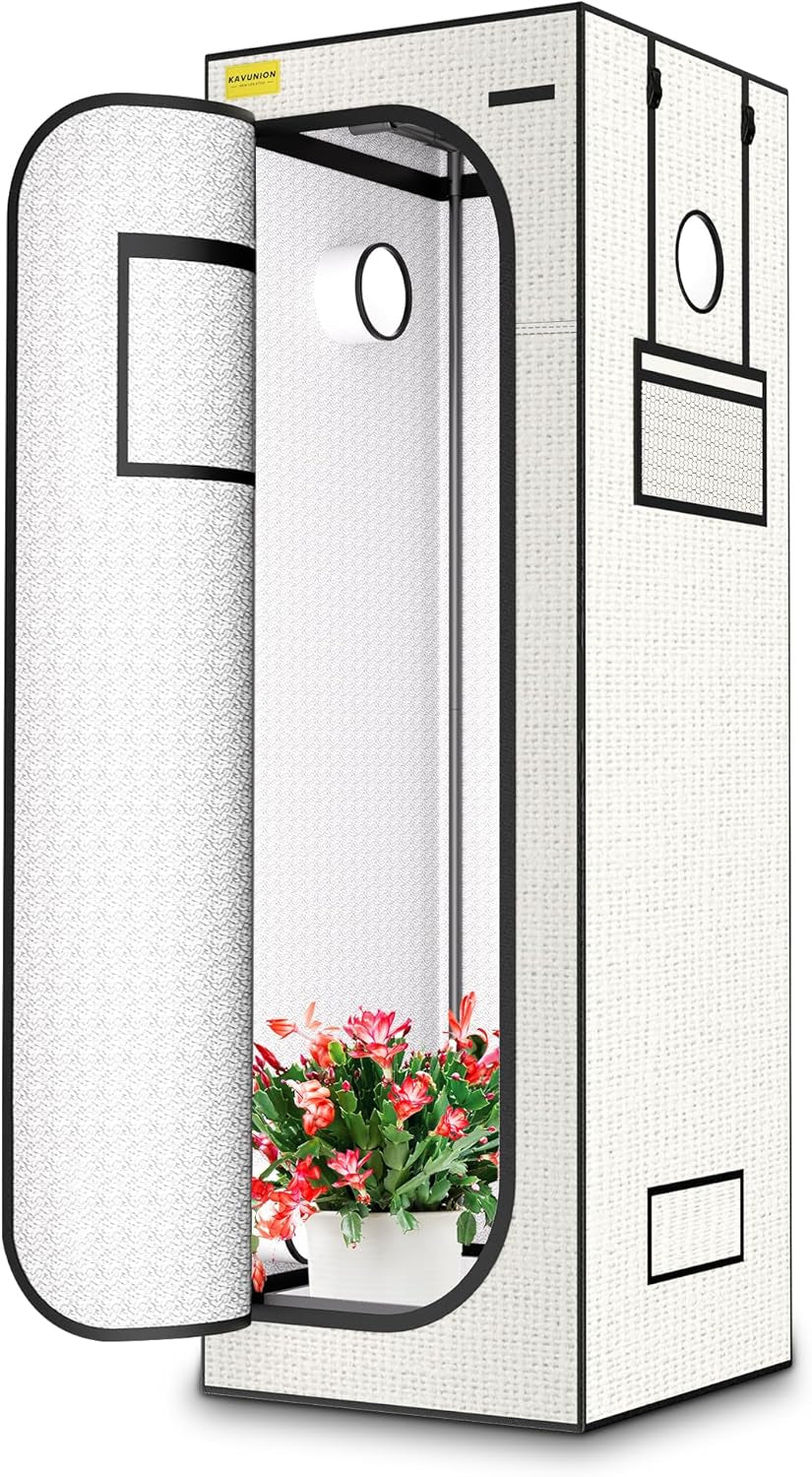 Tente de culture 60 x 60 x 180 cm, matériau Oxford 600D avec film réfléchissant en polyester, tubes en acier de 22 mm, aérations et fenêtres de visualisation, tentes de culture pour culture hydroponique, serres et jardins intérieurs