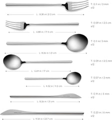 Karaca Focus Elegance, set de couverts 84 pièces, 12 personnes Cuisine Naty Shop