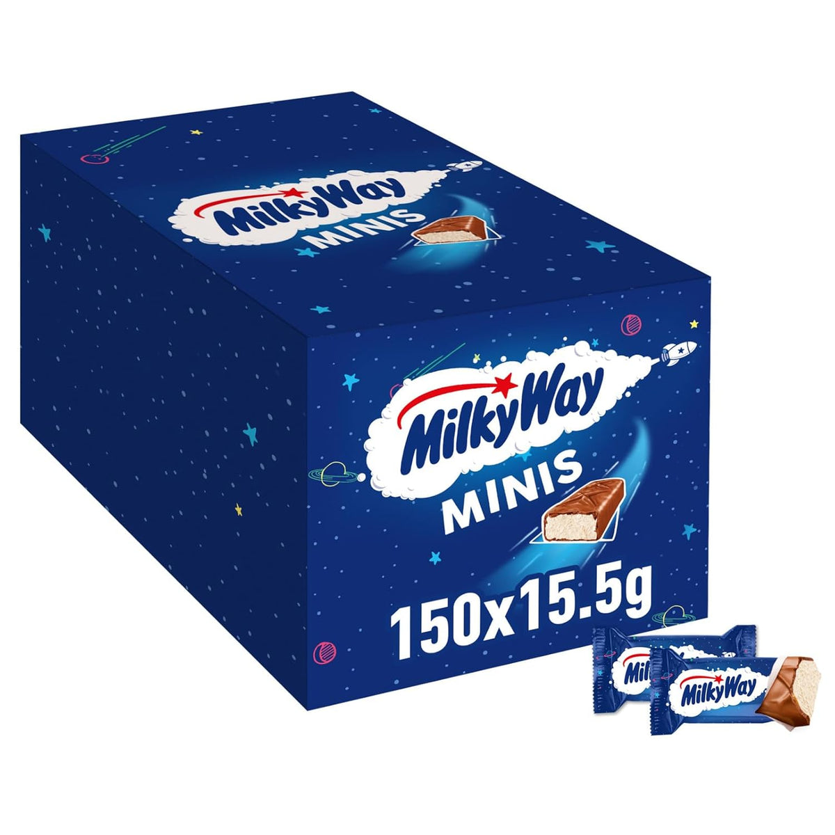 Mini barres de chocolat, paquet de chocolat en vrac, crème de lait légère, 150 x 15,5 g, 2,3 kg