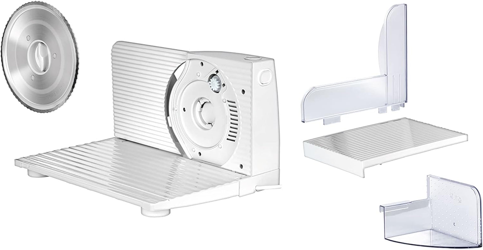 Trancheuse électrique universelle MPM MKR-05, épaisseur de coupe réglable jusqu'à 15 mm, 150 W Broyeurs et trancheurs Naty Shop