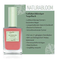Oja coral cu uscare rapidă (Burnt Coral) - ojă naturală cu formulă vegană - respirabilă, sustenabilă și de lungă durată, 14 ml