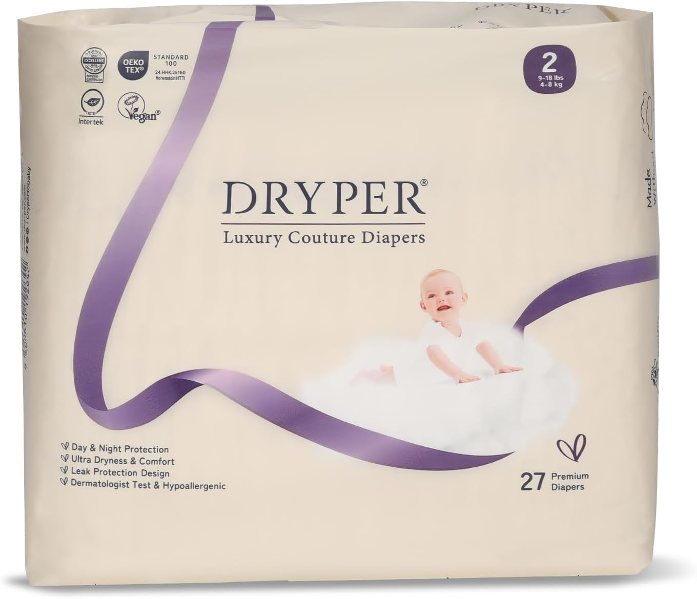 Scutece pentru nou-născuți, ecologice, mărimea 1 (3-5 kg), ultra subțiri, moi și hipoalergenice pentru piele sensibilă, protecție 3D împotriva scurgerilor, uzură premium de zi și de noapte, indicator de umezeală, 180 bucăți