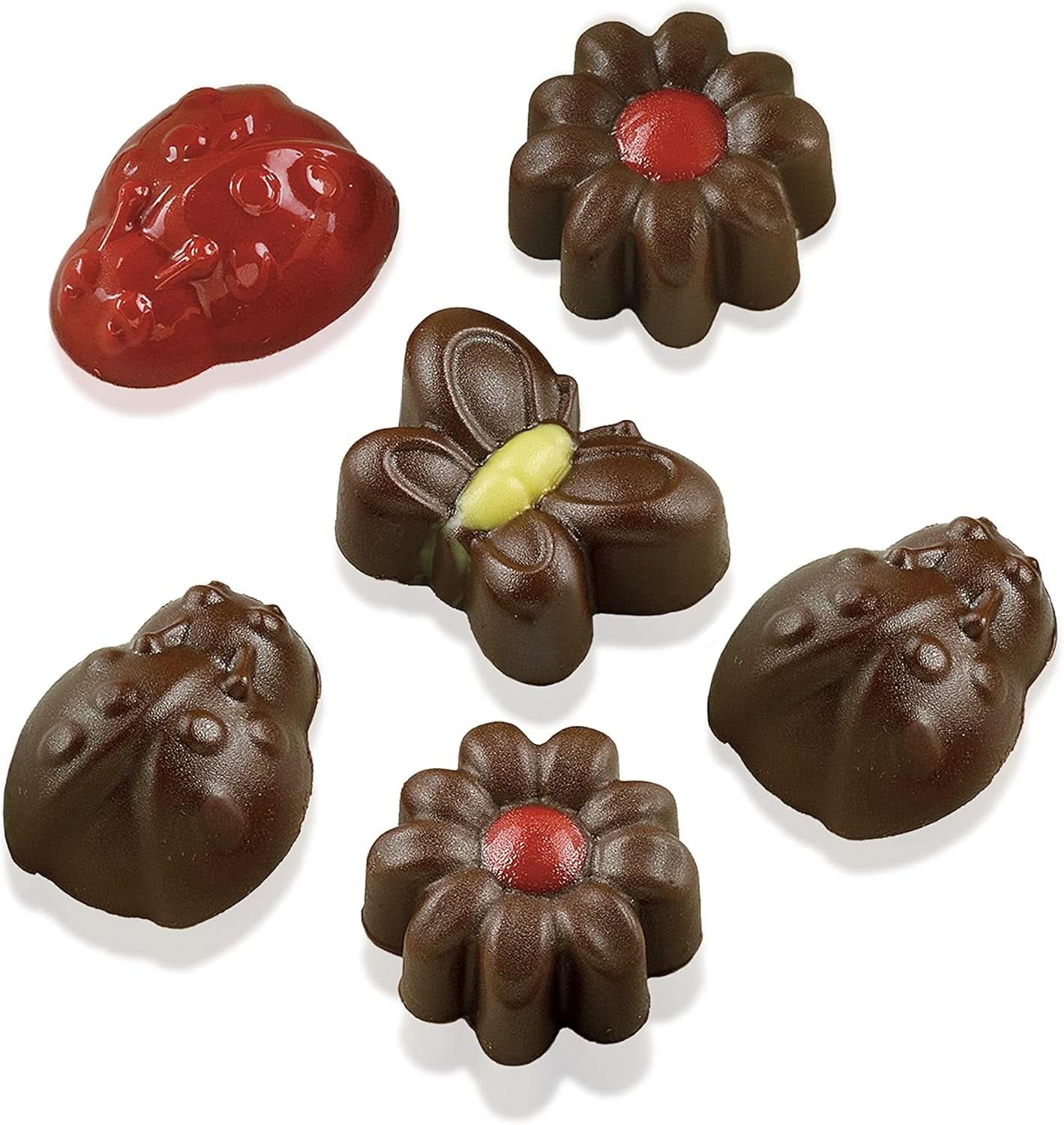 Silikomart 199199, moule à chocolat, modèle Spring, 15 pralines, Brown Kitchen Naty Shop