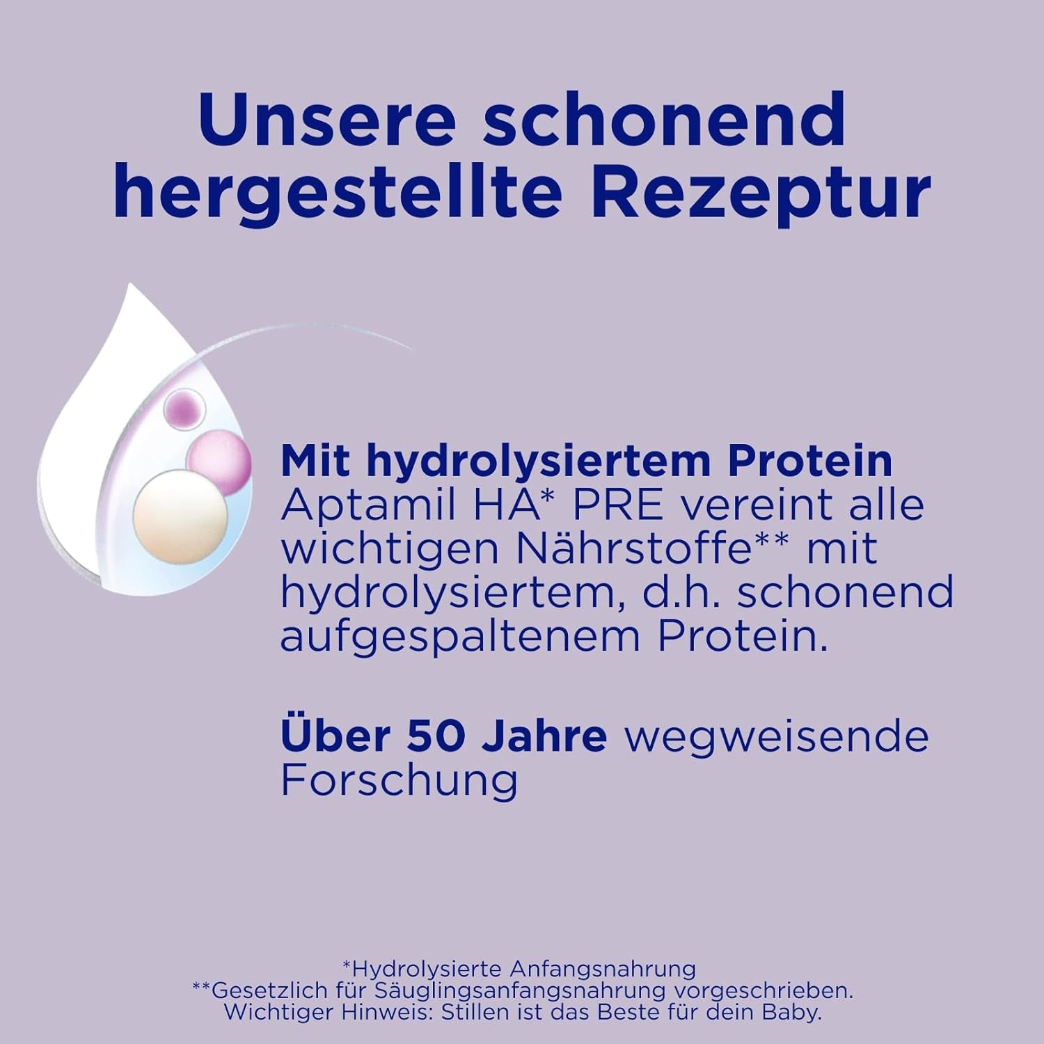 Aptamil HA PRE – Mélange de lait de consommation, avec DHA, sans lactose, sans huile de palme, lait pour bébé, poudre de lait, 1x 800 g