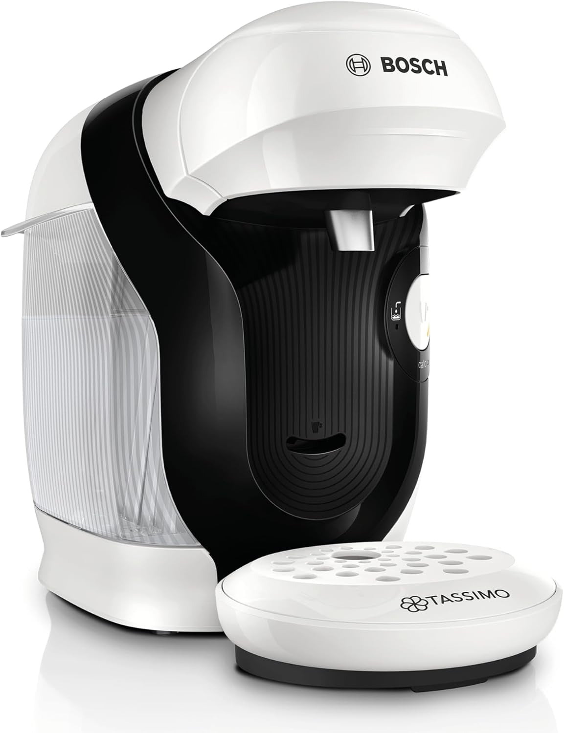 Bosch Tassimo Style TAS112E Machine à expresso à capsules, plus de 70 boissons, convient à toutes les tailles de tasses, entièrement automatique, durable, peu encombrant, 1400 W, noir