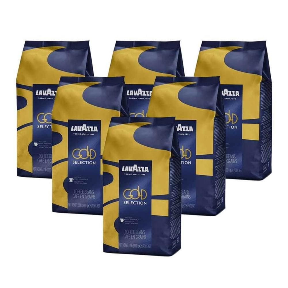 Café Lavazza Espresso Gold Selection, grains entiers, café moulu, paquet de 6, 6 x 1000g