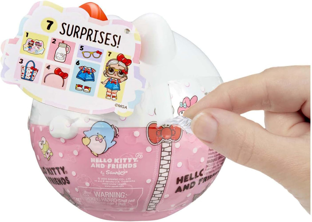 Mdr Surprise ! Love Hello Kitty and Friends - 1 poupée avec 7 surprises, sélection aléatoire, 8 objets à collectionner, pour enfants à partir de 4 ans, rose