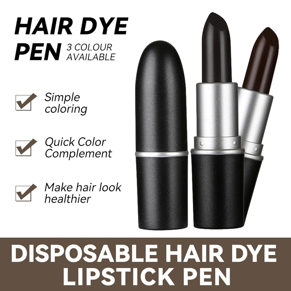 Bâton de Couleur de Cheveux Coloration de Cheveux Temporaire Rouge à Lèvres Teinture pour Cheveux, Rouge à Lèvres Temporaire Teinture pour Cheveux Couleur Blanche Couverture de Cheveux Bâton de Maquillage DIY Teinture pour Cheveux Noir Brun Coloration pour Cheveux Naty Shop
