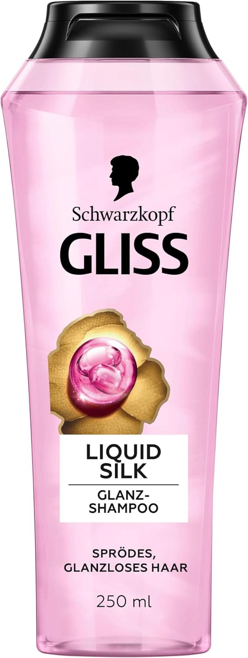 Gliss Shampooing Soie Liquide (250 ml), pour cheveux fragiles et ternes Douche et bain Naty Shop