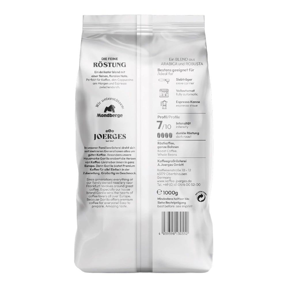 Gorilla Espresso Delicato 12 x 1kg Café en grains entiers