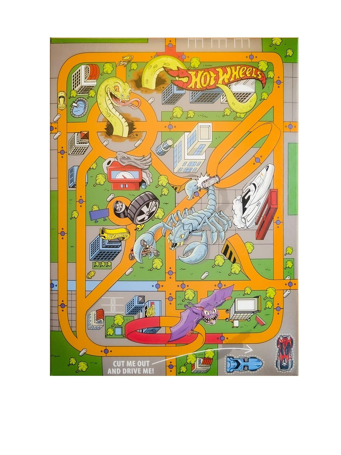 Hot Wheels Honey Loops Céréales croustillantes pour petit-déjeuner à grains entiers avec vitamines ajoutées, 1 paquet (1 x 375 g)