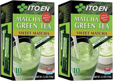 ITO EN Instant Matcha Powder – Poudre de thé Matcha sucrée en sachets de 12 g (10 pièces par paquet) – 1 x 120 g (2 paquets)