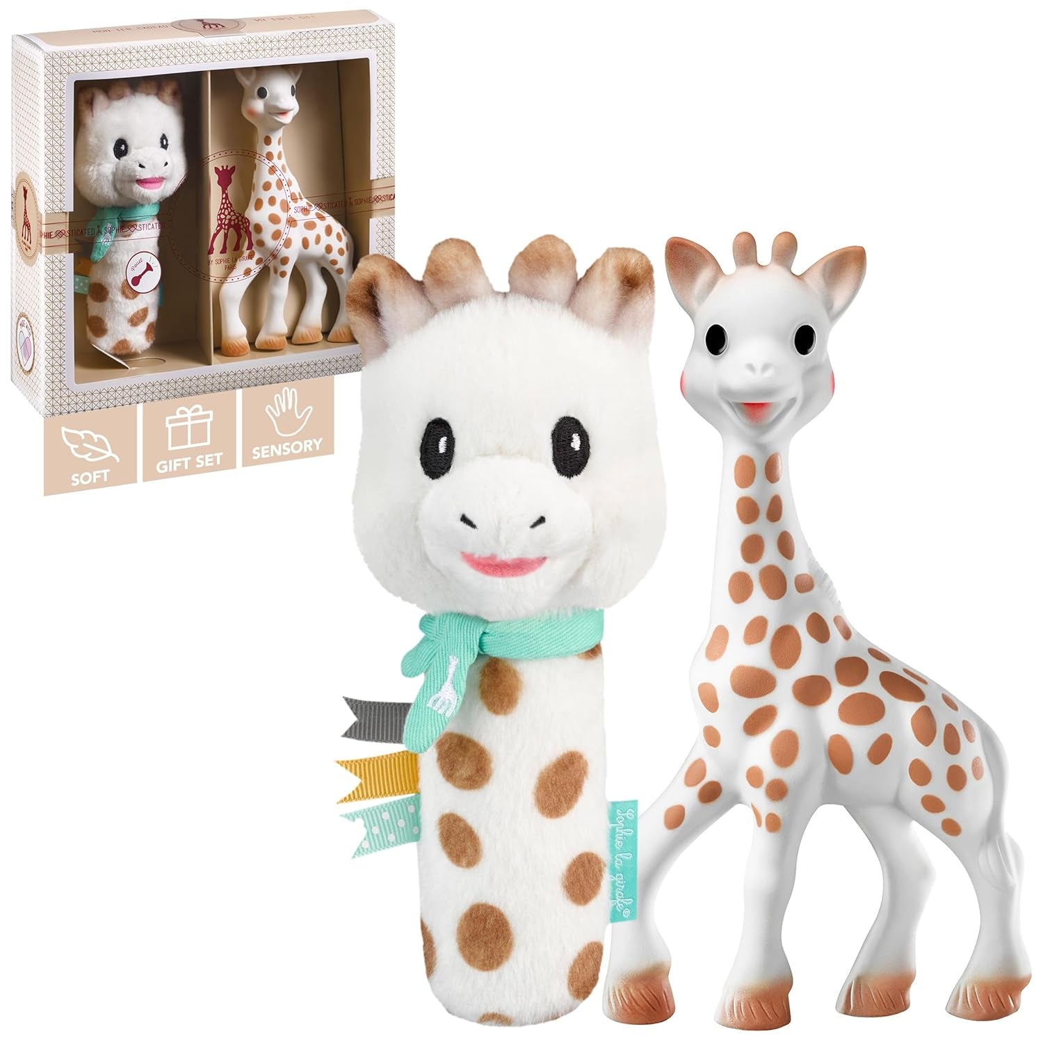 Coffret anniversaire Sophie la girafe Pouet hochet Sophiesticated 00012 Baby Toys Naty Shop Coffret unique Sweety