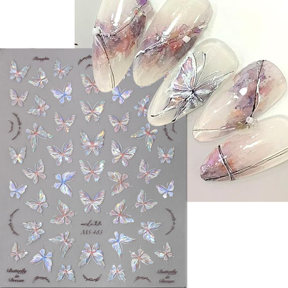 Autocollants pour ongles Aurora Shell, autocollants pour ongles, autocollants pour ongles, autocollants pour ongles Rosa Laser, autocollants pour ongles pour femmes, design de ongles, accessoires pour ongles, Nail Art