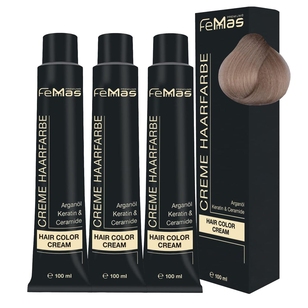 FemMas Hair Colour Pure & Mix Red I Cremă profesională cu ulei de argan, keratină și ceramide I Ca o vopsea de păr permanentă sau nuanță pentru rezultate radiante, de lungă durată I 100 ml