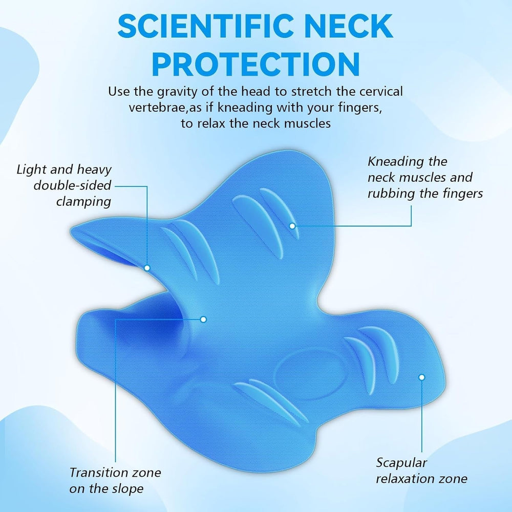Civière de cou 2.0, Cloudy Neck Lefaya Civière de cou Vainqueur du test orthopédique Civière de cou pour soulager les douleurs cervicales Bosse de cou de qualité supérieure Nuage de cou corrige la posture (Bleu) Oreillers orthopédiques cervicaux Naty Shop