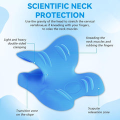 Civière de cou 2.0, Cloudy Neck Lefaya Civière de cou Vainqueur du test orthopédique Civière de cou pour soulager les douleurs cervicales Bosse de cou de qualité supérieure Nuage de cou corrige la posture (Bleu) Oreillers orthopédiques cervicaux Naty Shop