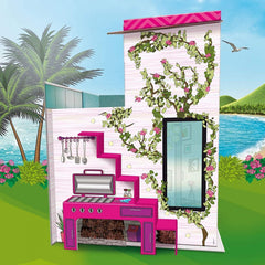 Lisciani - Maison de poupée - Villa de vacances Barbie avec poupée - Jeu fantastique - Maison en carton à assembler et à décorer - Temps libre créatif - Pour les filles à partir de 4 ans Naty Shop maisons de poupées
