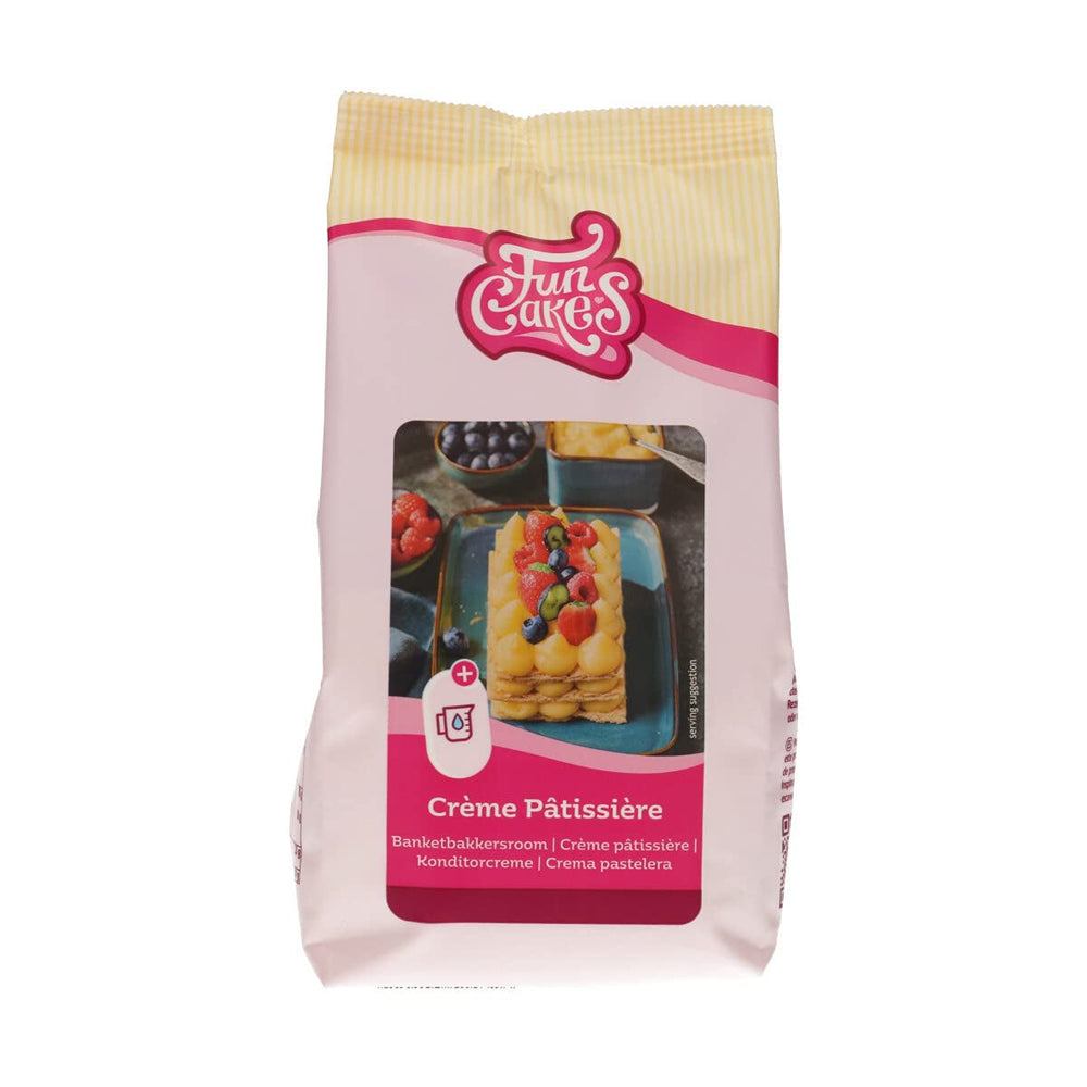 Funcakes Mix Für Crème Pâtissière, Einfach Zu Berübenen, Köstlicher Pudding Zum Füllen Von Kuchen, Cupcakes Und Anderen Leckereien, Nur Wasser Addenden, Halal., 1 Kg Mix pour la pâtisserie et la cuisine Naty Shop 500 G Vanille