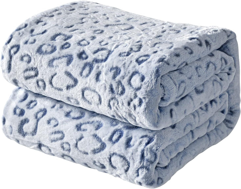 FY FIBER HOUSE Plaid polaire en flanelle, couverture en microfibre imprimé guépard 3D, 228 X 274 cm, violet Quilts et quilts Naty Shop Bleu léopard 40"X50"