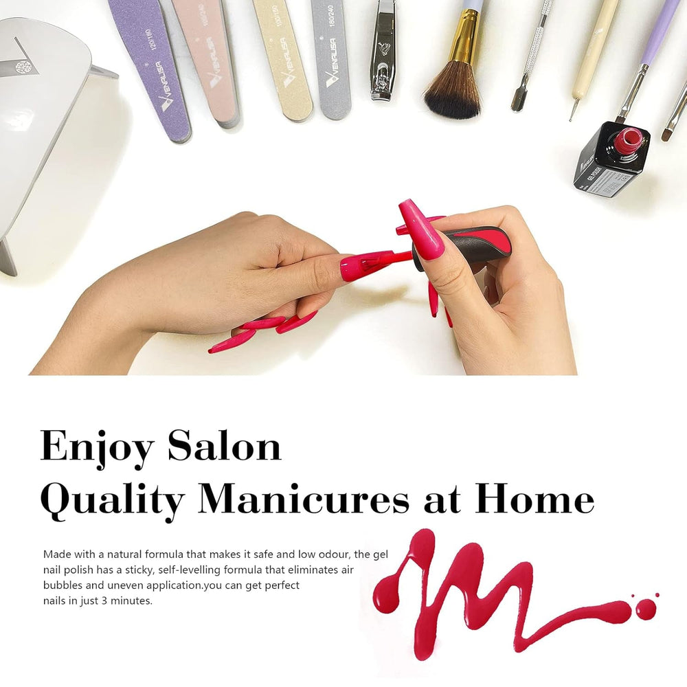 VENALISA Vernis à ongles UV orange corail 15 ml Vernis à ongles gel pour lampe à ongles UV Modèles de vernis à ongles gel orange corail transparent pour la conception des ongles à faire soi-même