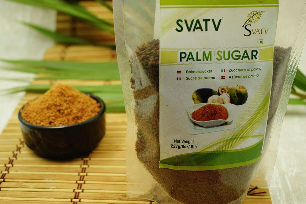SVATV Sucre de palme roux en poudre, 227 grammes Édulcorants Naty Shop