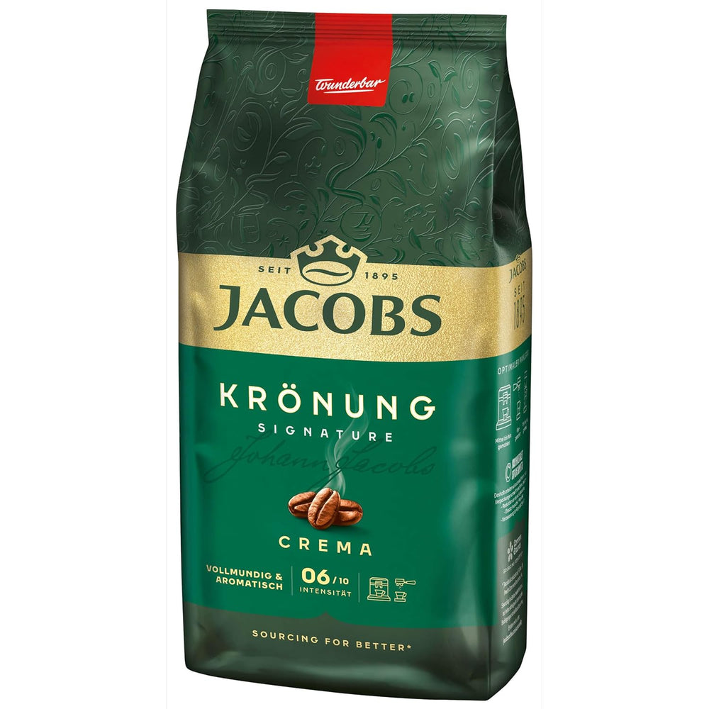 Jacobs Krönung Cream, café en grains entiers, paquet de 4 (4 x 1000 g)