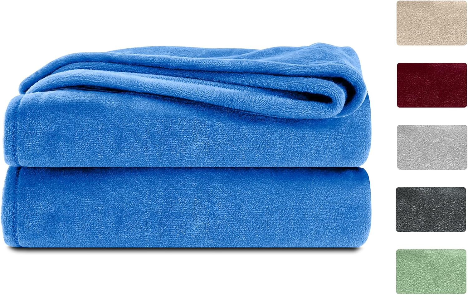 Couverture moelleuse Komfortec, couverture confortable, couverture polaire, certifiée Oeko-Tex, super douce, 150X200 Cm, 260 G/M², beige Lits et Couvertures Besuche den Komfortec-Store Bleu 150 X 200 Cm