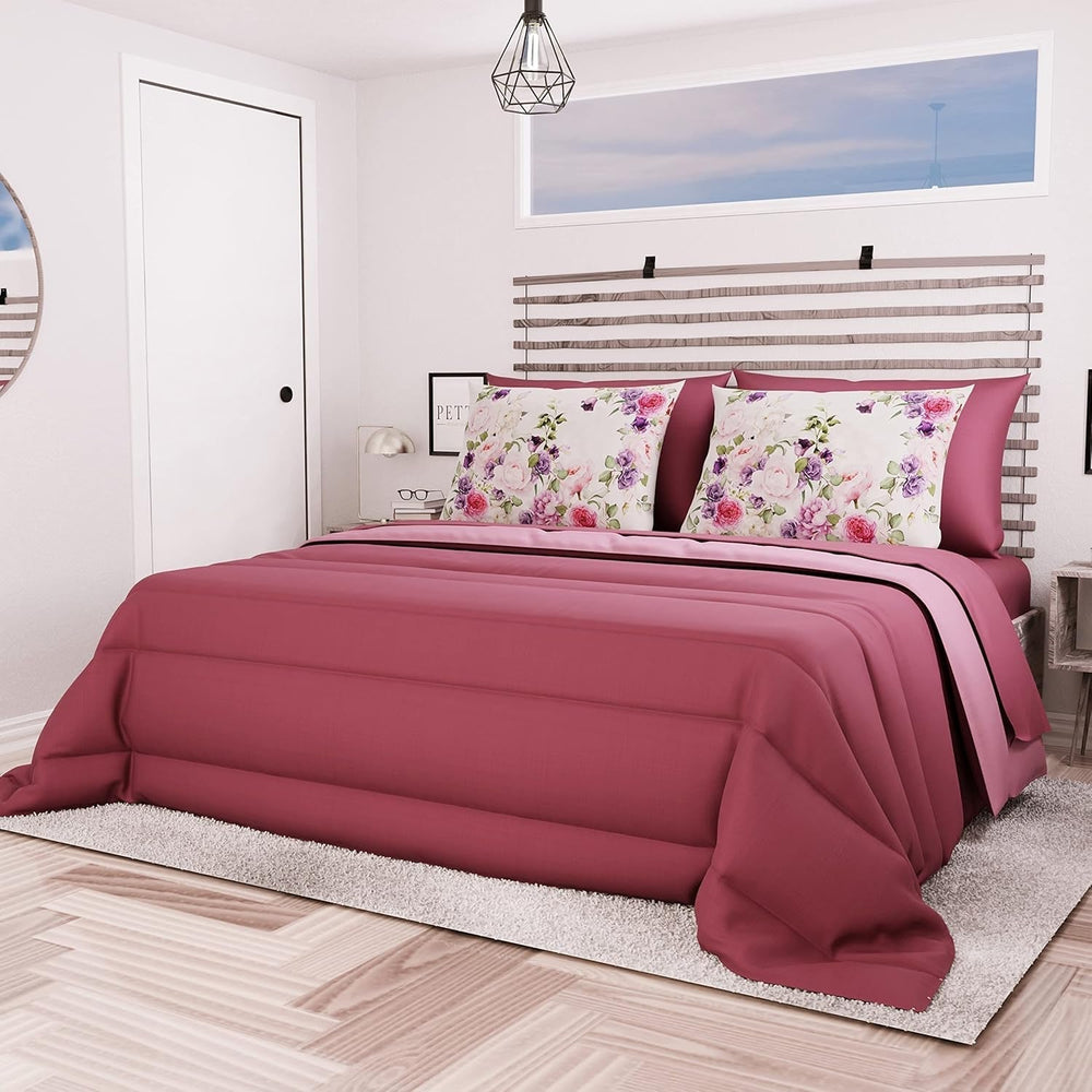 PETTI Artigiani Italiani - Couette d'hiver pour lit double, maxi, monochrome, double face, blanc, gris, 100% Made in Italy Couettes et couettes Naty Shop Plum Taille du lit 100X200 : [Couette 170 X 260 Cm]