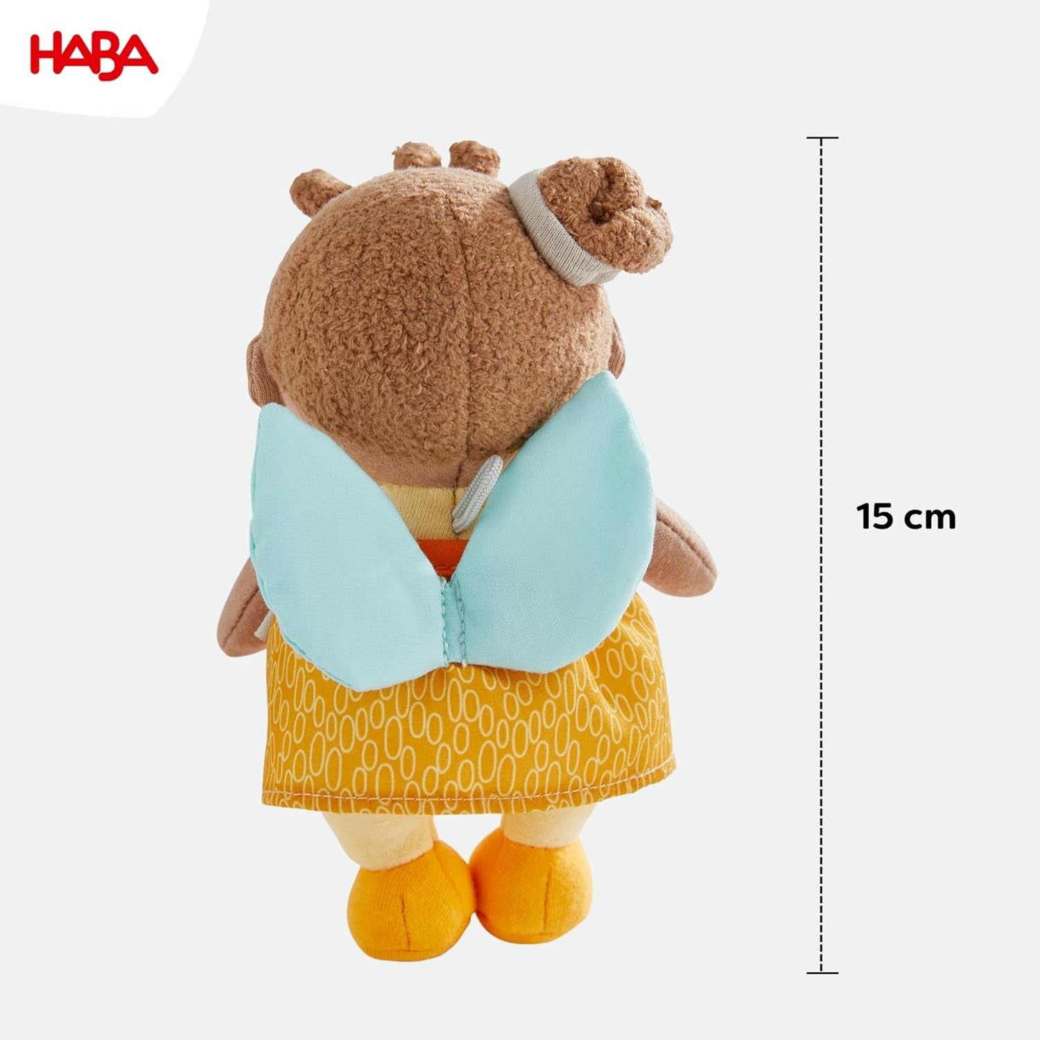 HABA Ange Gardien Holly - Poupée en tissu doux (15 cm), cadeau de bienvenue parfait pour les bébés et les jeunes enfants - Lavable à 30 °C - 2011871001