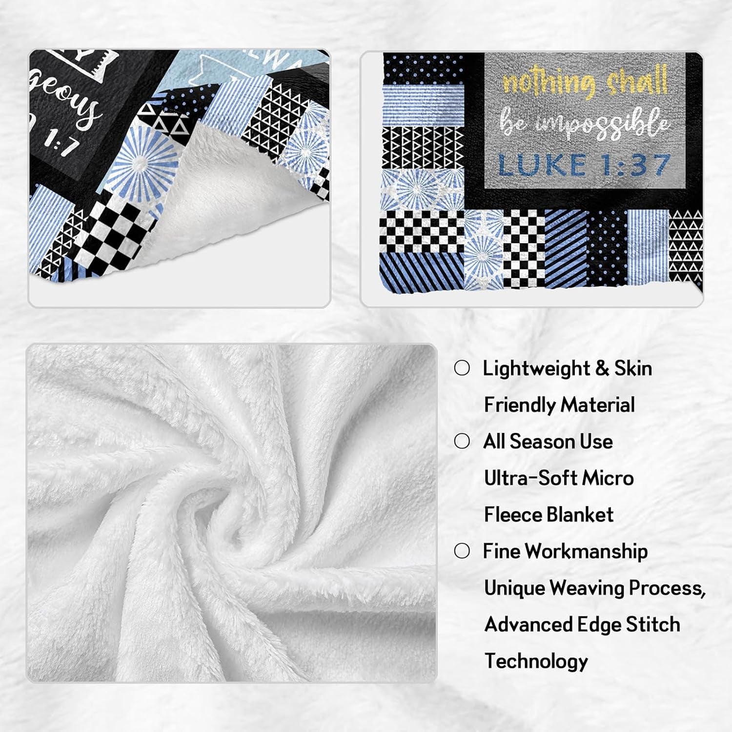 ZQYMM Cadeaux chrétiens pour femmes et hommes, cadeaux de baptême/confirmation pour filles/garçons, cadeaux inspirants/religieux, cadeaux spirituels catholiques, cadeaux d'anniversaire chrétien ZQYMM Lits et couvertures