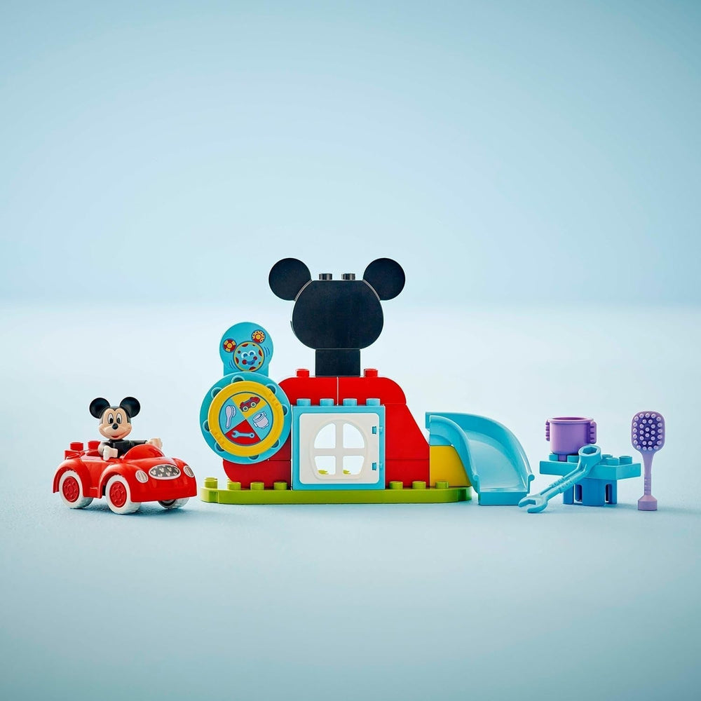 LEGO DUPLO - Disney Mickey's Clubhouse et sa voiture - jouet éducatif pour enfants d'âge préscolaire - jeu de construction avec 2 figurines, dont Mickey Mouse et Computer Toodles - idée cadeau pour garçons et filles à partir de 2 ans 10454 Jeux de construction Beuche den LEGO-Store