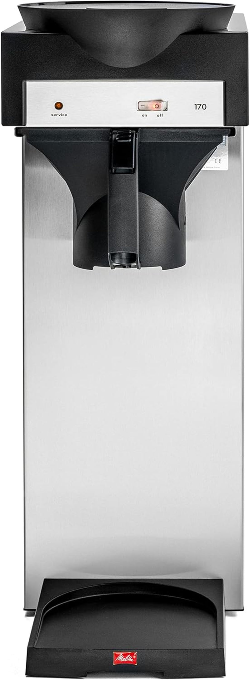 Machine à expresso professionnelle avec filtre 170 M, avec espace de rangement pour carafe en verre