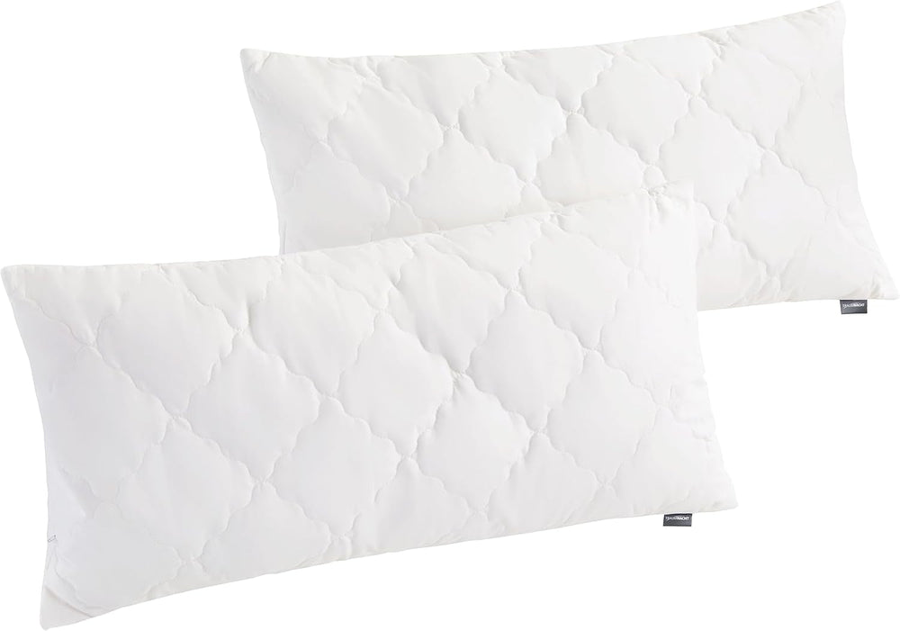 Traumnacht Oreiller en bambou avec fibres de bambou, hypoallergénique, antibactérien Ensemble d'oreillers avec fermeture éclair, composé de 2 oreillers 40X80Cm, certifié Oeko-Tex, développé en Allemagne Oreillers standard Naty Shop Oreiller 40 X 80 Cm