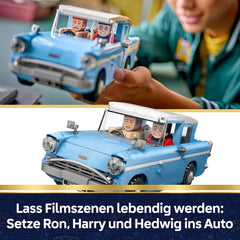 LEGO Harry Potter Fliegender Ford Anglia - Auto Set für mit 3 Figuren zum Spielen und Ausstellen - 3D Modellbau für Männer - Geschenk zum Vatertag - 76470