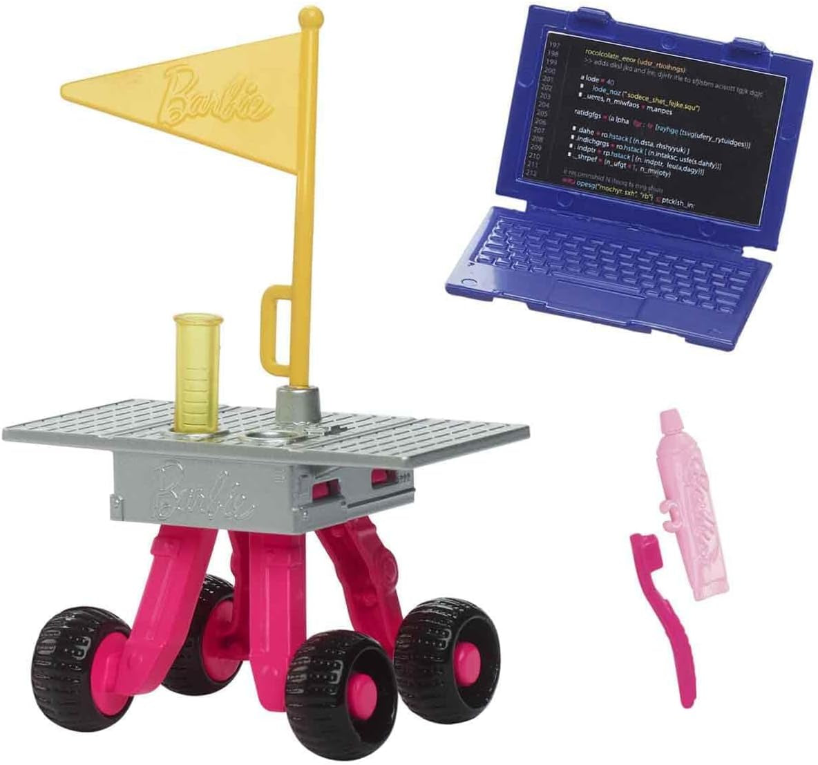 Poupée Barbie 65e anniversaire et 10 accessoires, ensemble astronaute pour poupée brune, rover à roues, casque spatial avec visière personnalisable et plus encore, poupées HRG45 Naty Shop