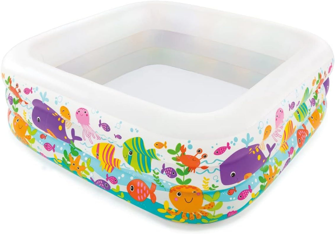 Intex 57471NP - Aquarium gonflable, vinyle, multicolore, 159x159x50 cm