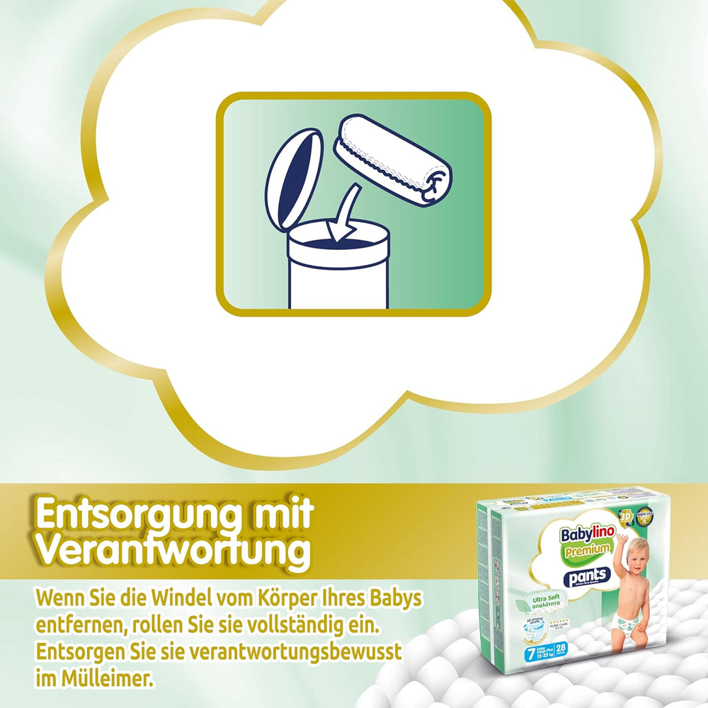 Pantalon Premium, taille 7, filtre ultra doux, XL Plus (15-25 kg), 28 pièces