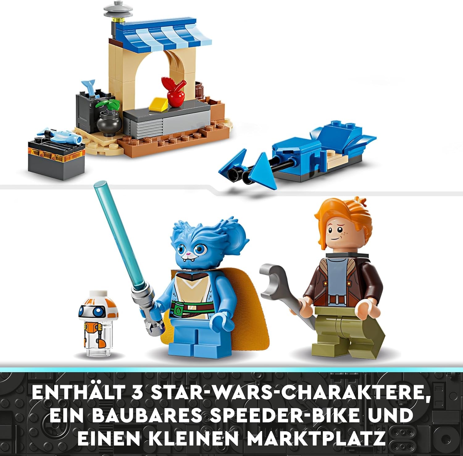 LEGO Star Wars : Les aventures du jeune Jedi Crimson Firehawk, coffret de démarrage pour enfants avec vaisseau spatial à construire, speeder bike et 3 figurines, cadeau pour garçons et filles de 4 ans 75384 Ensembles de construction Besuche den LEGO-Store