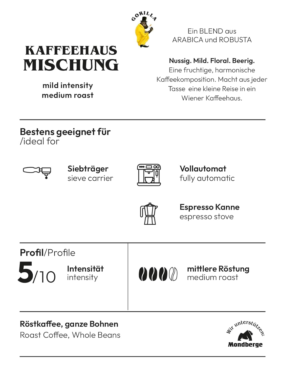 Mélange de café Joerges, 1 kg (L'emballage peut varier) Café Naty Shop