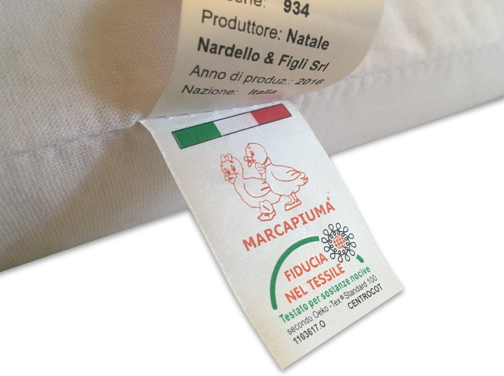 Oreiller en latex naturel Modèle Double Wave - Oreiller en latex perforé Ultra respirant Récupération naturelle et saine - Confort maximal Ergonomique Antibactérien - 100% Made in Italy Oreillers standards Naty Shop