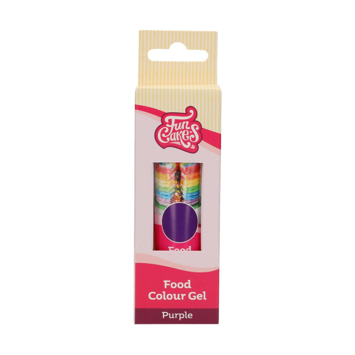 Funcakes Food Color Gel Violet : Colorant alimentaire très concentré pour pâte, crème, fondant et pâte d'amande. Dosage facile. Une seule goutte pour créer des couleurs vibrantes. Halal. 30g.