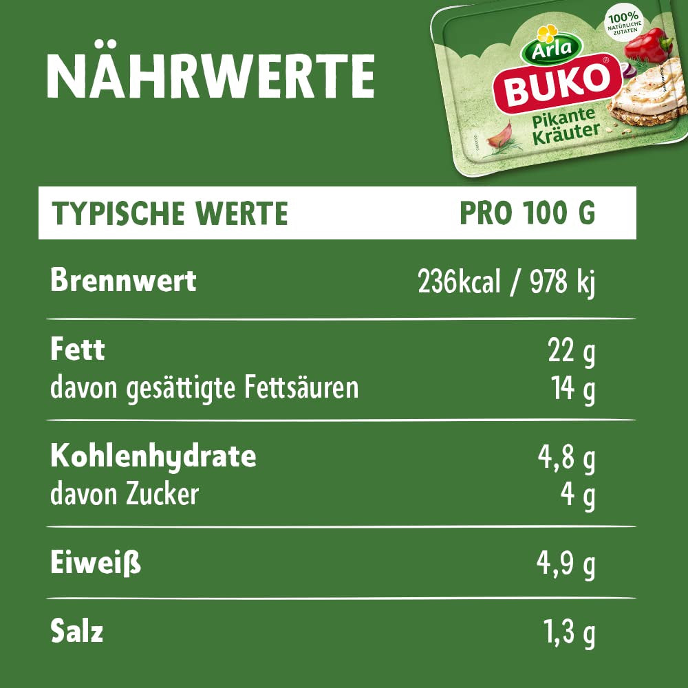 Pikante Kräuter Frischkäse| 10x 200g | Ingrédients 100% naturels Ohne Konservierungsstoffe, épaississants et Gesmackverstärker