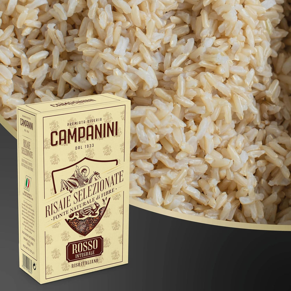 RISO ROSSO INTEGRALE Riz rouge aux grains entiers RISERA CAMPANINI 500g d'Italie