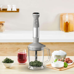 Tefal Quickchef+ 3-In-1 XL Stabmixer/Zerkleinerer/Schneebesen, 1000 W, Intuitif Geschwindigkeitsregelung, Turbo-Taste, Powelix-Messer-Technologie, Edelstahl, Grau, HB67MB30 Kitchen Naty Shop