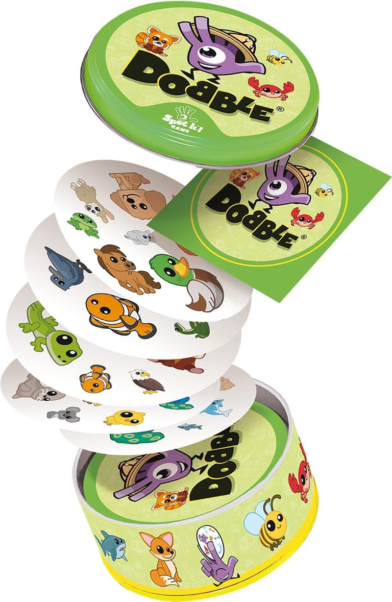Zygomatic, Dobble Kids, Eco-Sleeves, Jeu pour enfants, Jeu de cartes, 2-8 joueurs, 4 ans et plus, 15 minutes, Allemand