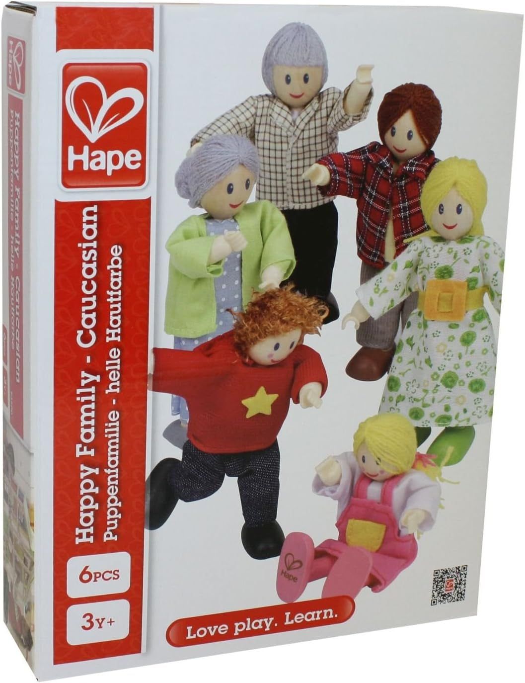 Hape E3401 Four Seasons House, Meublé et E3500 - Famille de poupées, peau claire