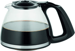 Machine à expresso Subito avec filtre, carafe en verre, 10-15 tasses, capacité 1,25 L, arrêt automatique, filtre amovible, indicateur de niveau d'eau, acier inoxydable, rouge/noir, FG360D