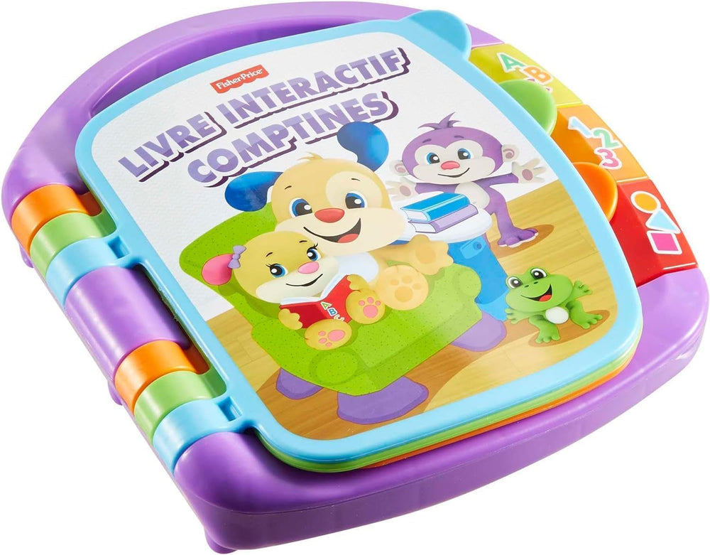 Fisher-Price Learning Fun, Livre de chansons, Livre de musique pour bébé, Jouet musical pour bébé, E-book pour bébé, à partir de 6 mois, Version allemande, CDH40 Bebe Naty Shop Jouets Français