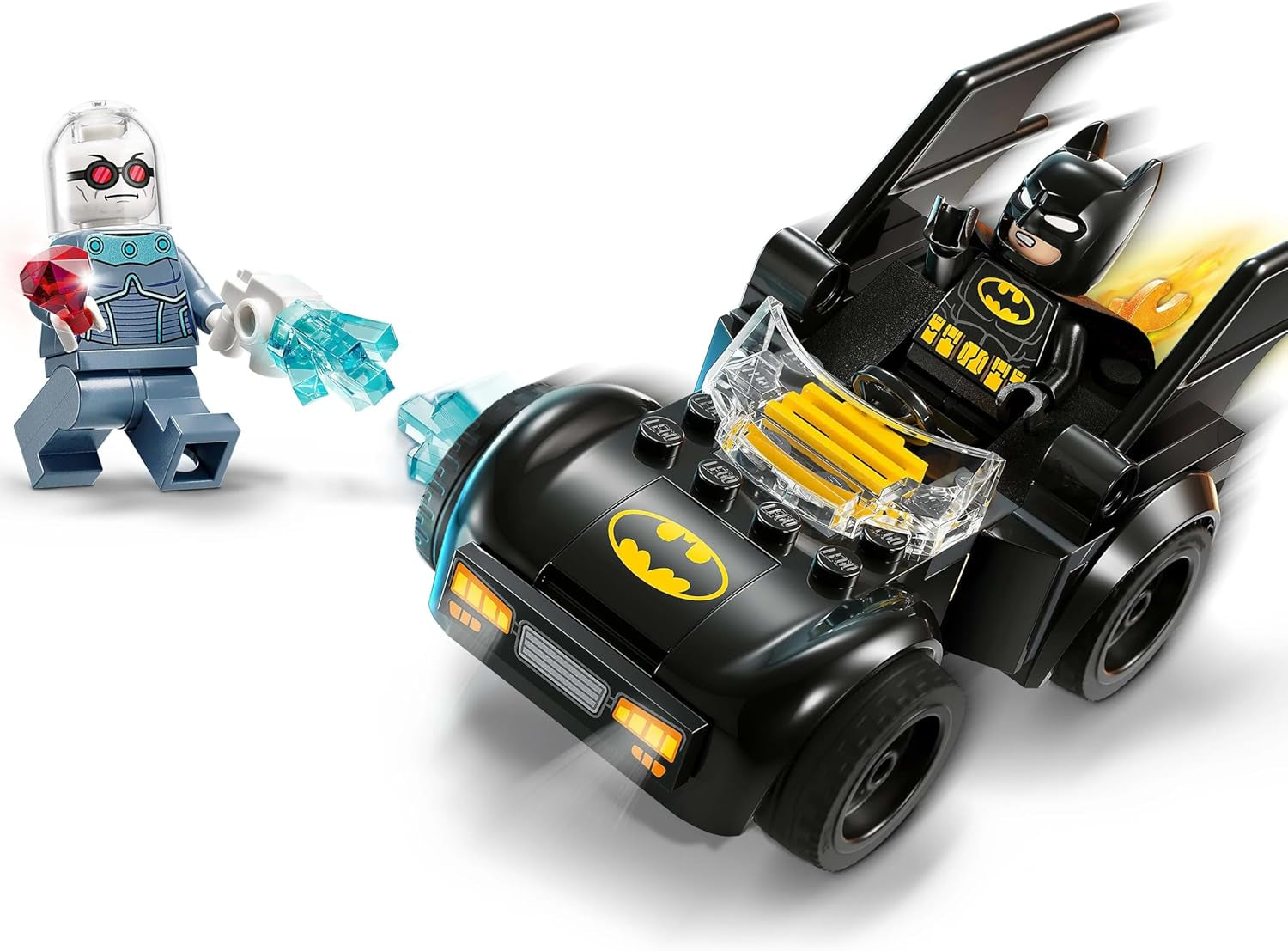 LEGO DC Batman : Batman et Batmobile contre. Mr. Freeze - Voiture de super-héros avec 2 figurines - Lanceur de glace avec éléments de feu - Cadeau pour garçons et filles à partir de 4 ans 76301 Jeux de construction Besuche den LEGO-Store